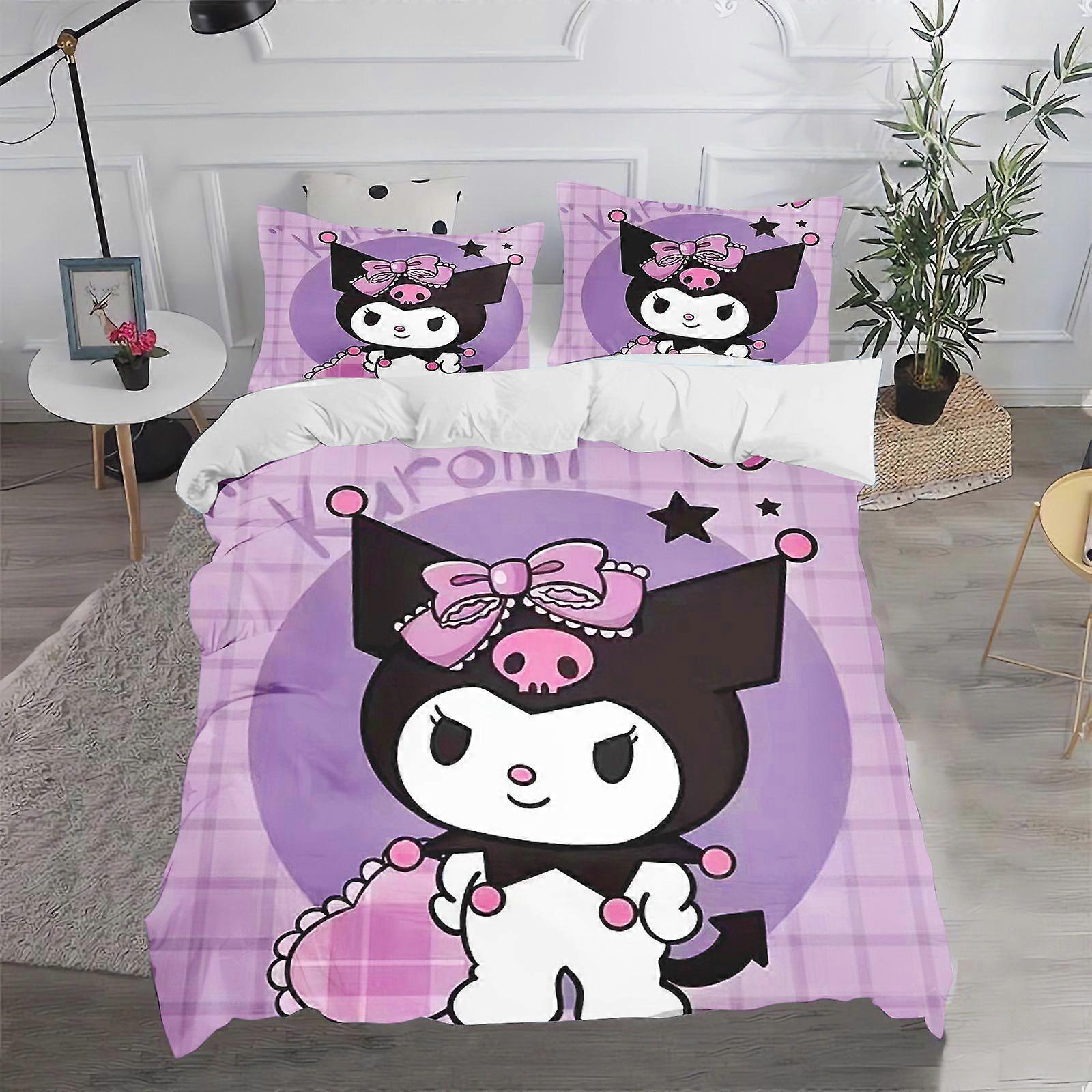 v691 Lakan Kurom Bekväm bäddsats Påslakan Ultra Soft och sovrum inredning gåva Ny design 3-delat sängkläder set (1 påslakan + 2 kudde