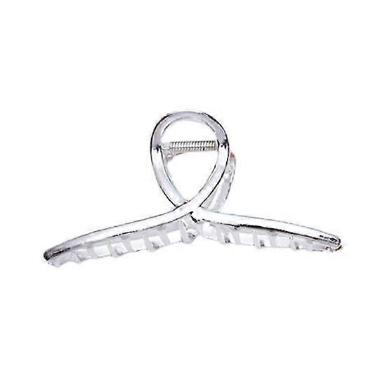 Non-slip Crossing Teeth Hair Claw Spring Design Solid Color Simple Large Shark Hair Clamp Styling