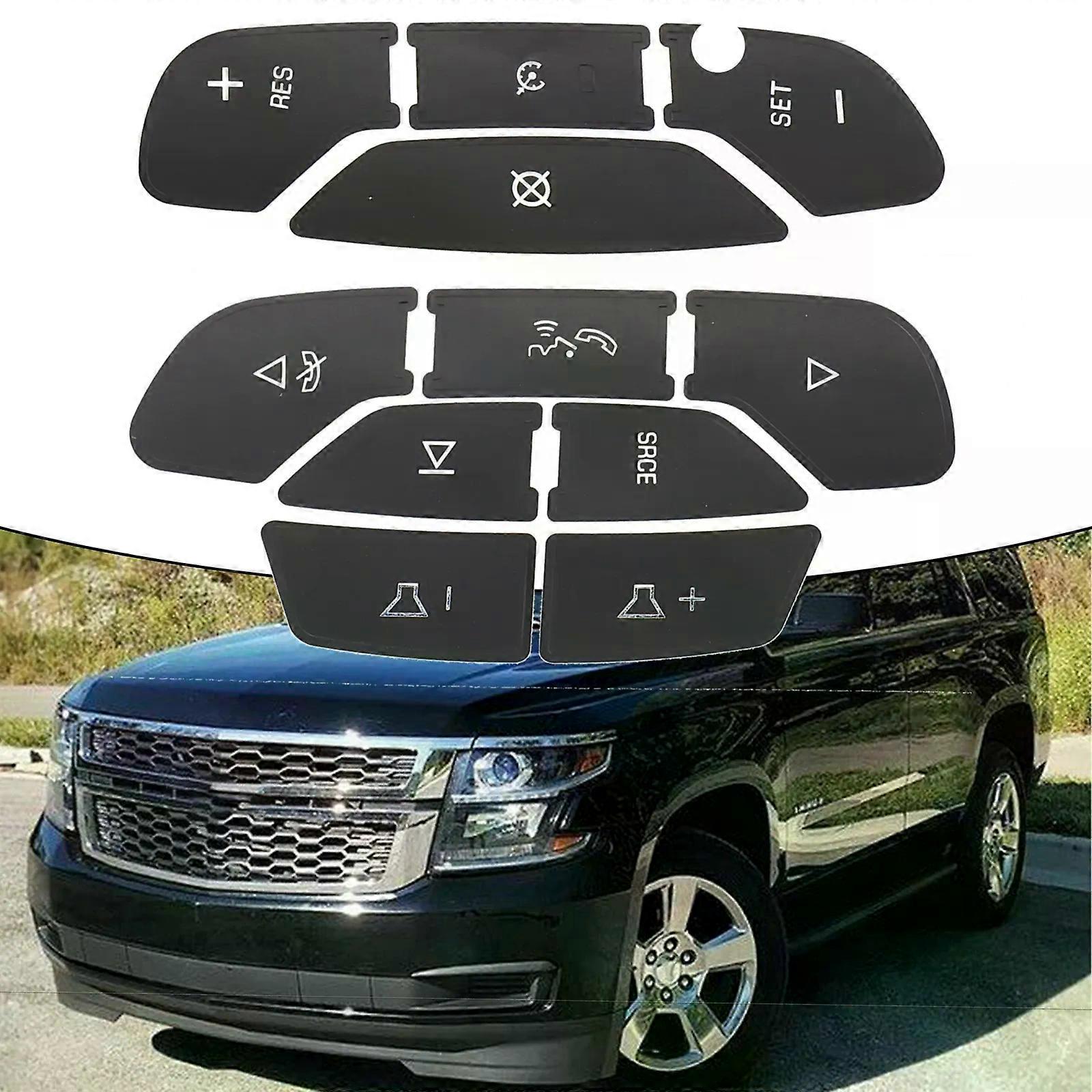 0 00 0 0 00 0 0 0 0 Replacement Steering Wheel Button Stickers For Tahoe For Yukon 2007-2014 Steering Wheel Button Stickers