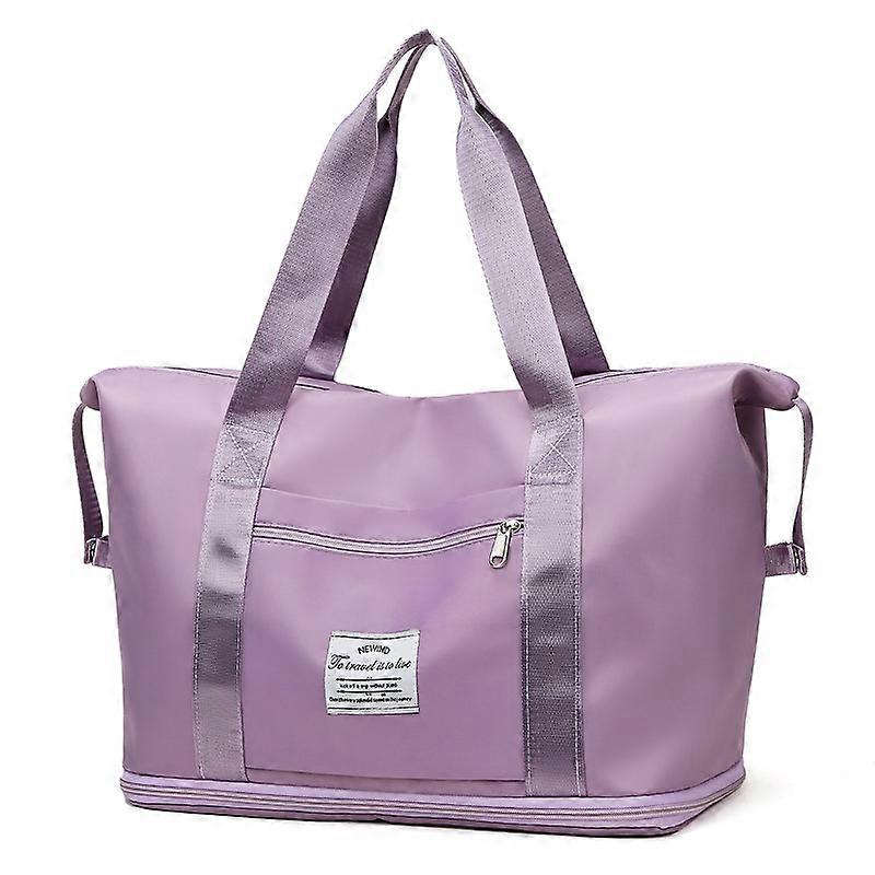 Expandable Double Shoulder Strap Travel Duffel Bag 60L Waterproof Lightweight with Multiple Pockets and Adjustable Straps