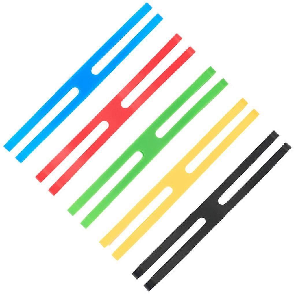 5Pcs H Bandes Élastiques En Silicone Élastiques Couleur Assortie Élastiques Bandes D’emballage