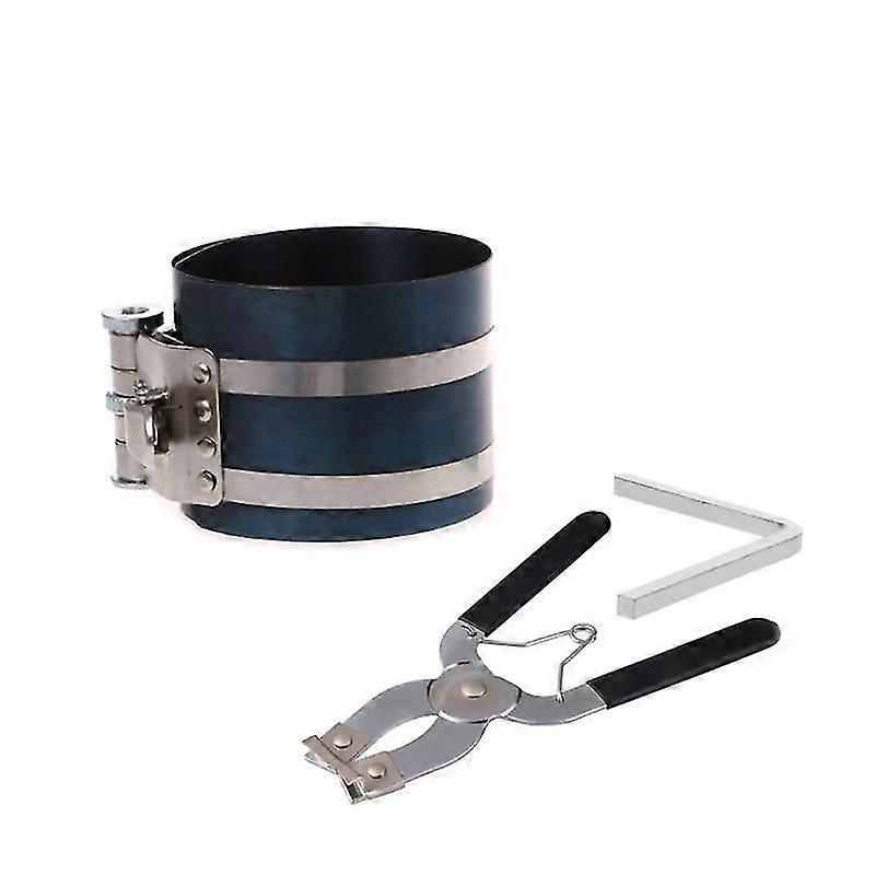Carbon Steel Car Engine Piston Ring Compressor Tool Installer Band Ratcheting