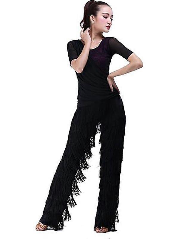 Women's Tassels Fringe Dance Pants Performance Dancing Costume
