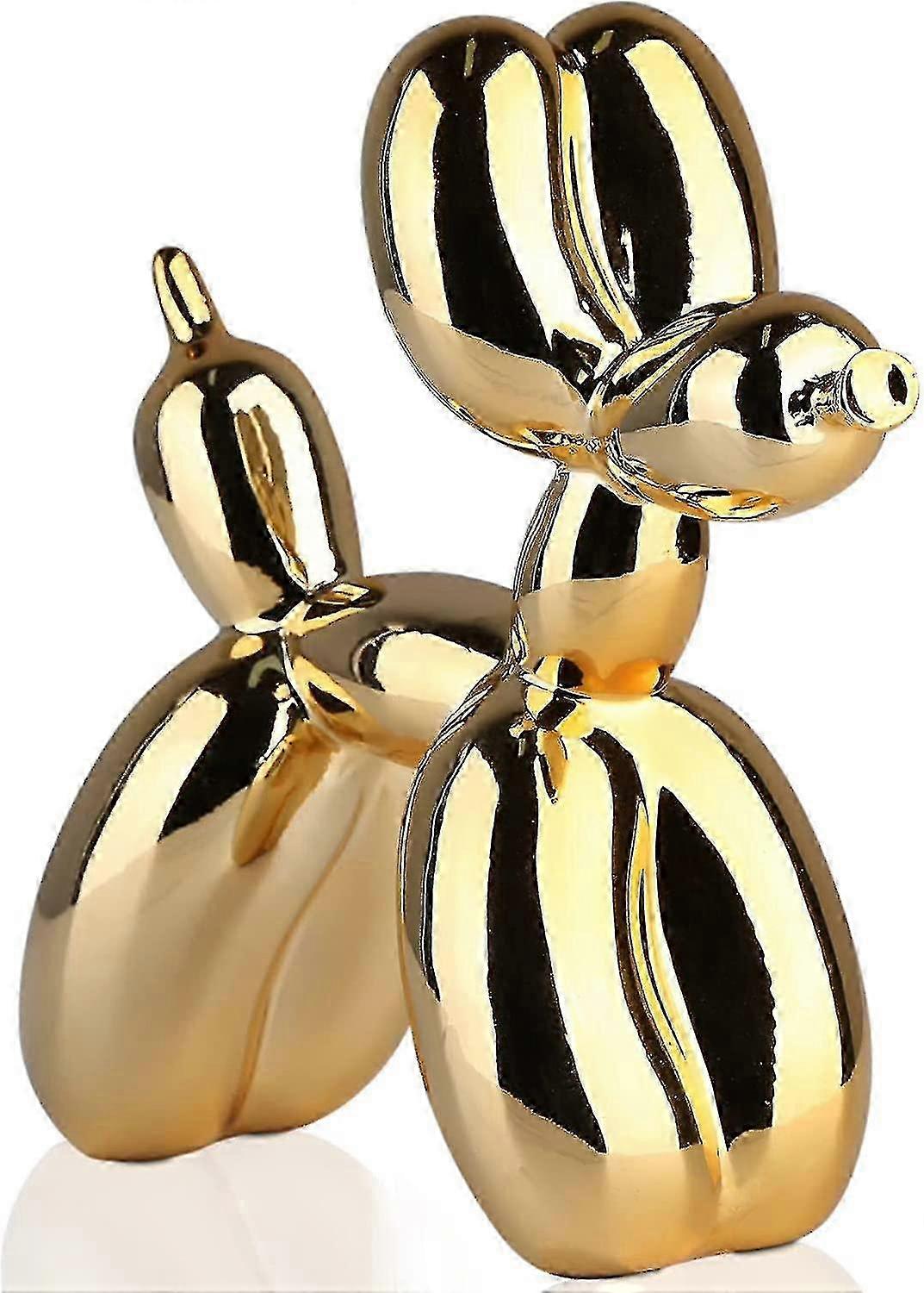 Shiny Electroplating Balloon Dog Statue (gold,3.9*3.9*1.6in) f74