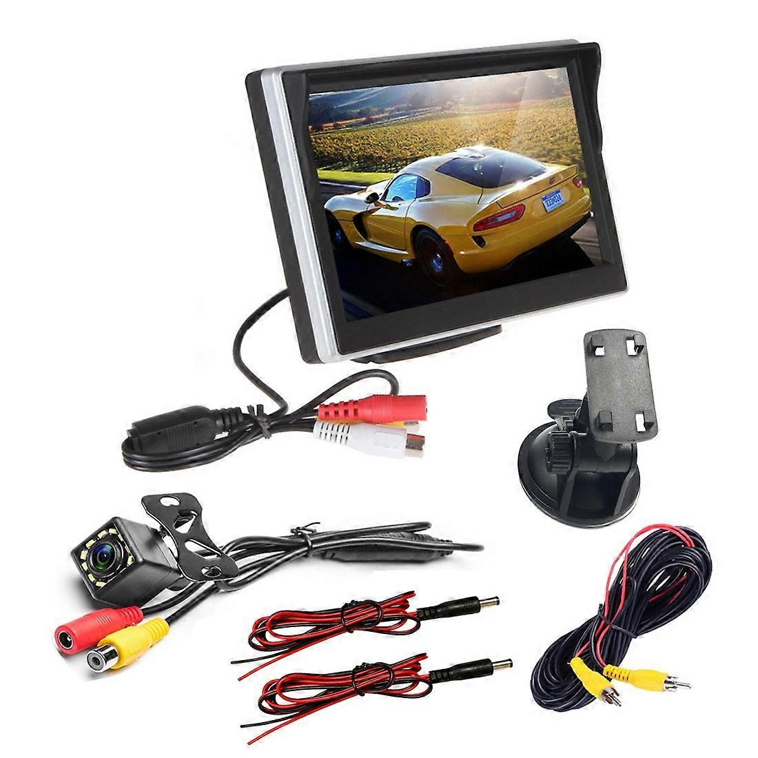 RH-510 High Brightness 12-LED Rear Camera Car Parking Reverse System Kit with 5'' LCD Display