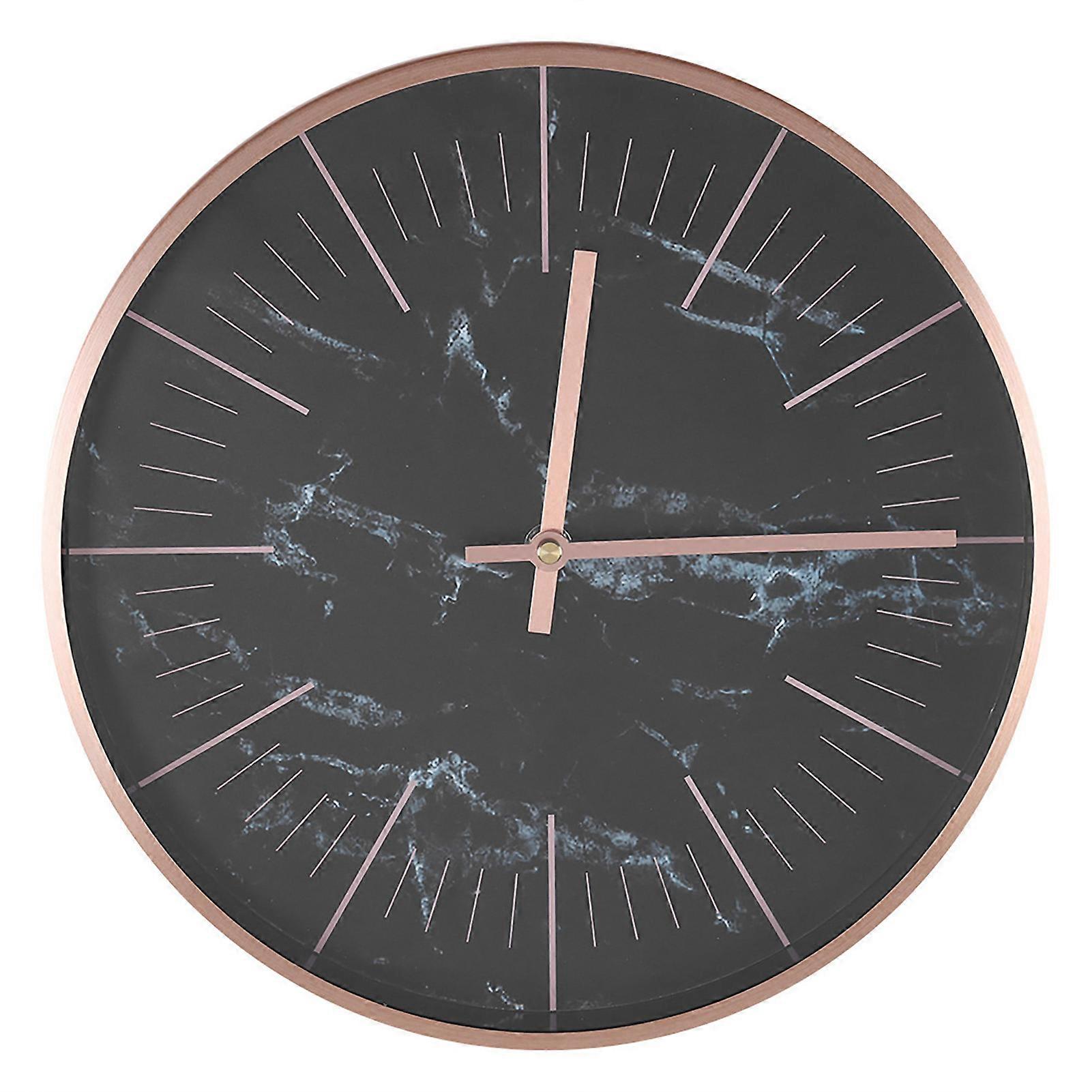 Modern Marble Pattern Wall Clock For Home Office And Bedroom Decor Quartz Movement