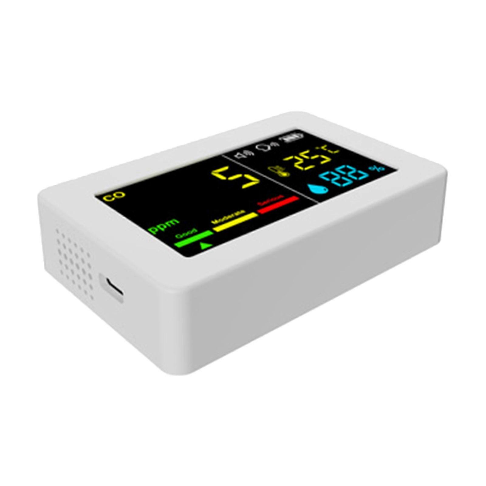 Handheld Combustible Gases Leak Detector Leakage Carbon Monoxide Concentration Testing Meter Combustible Gases Analyzers White