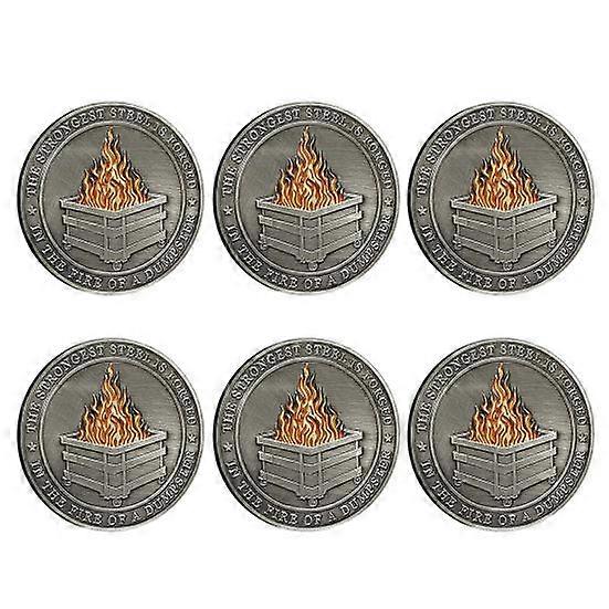 Dumpster Challenge Coin Dumpster Desk Accessories Double Sided Hilarious Medallion for Staff Appreciation Gifts Office Decor