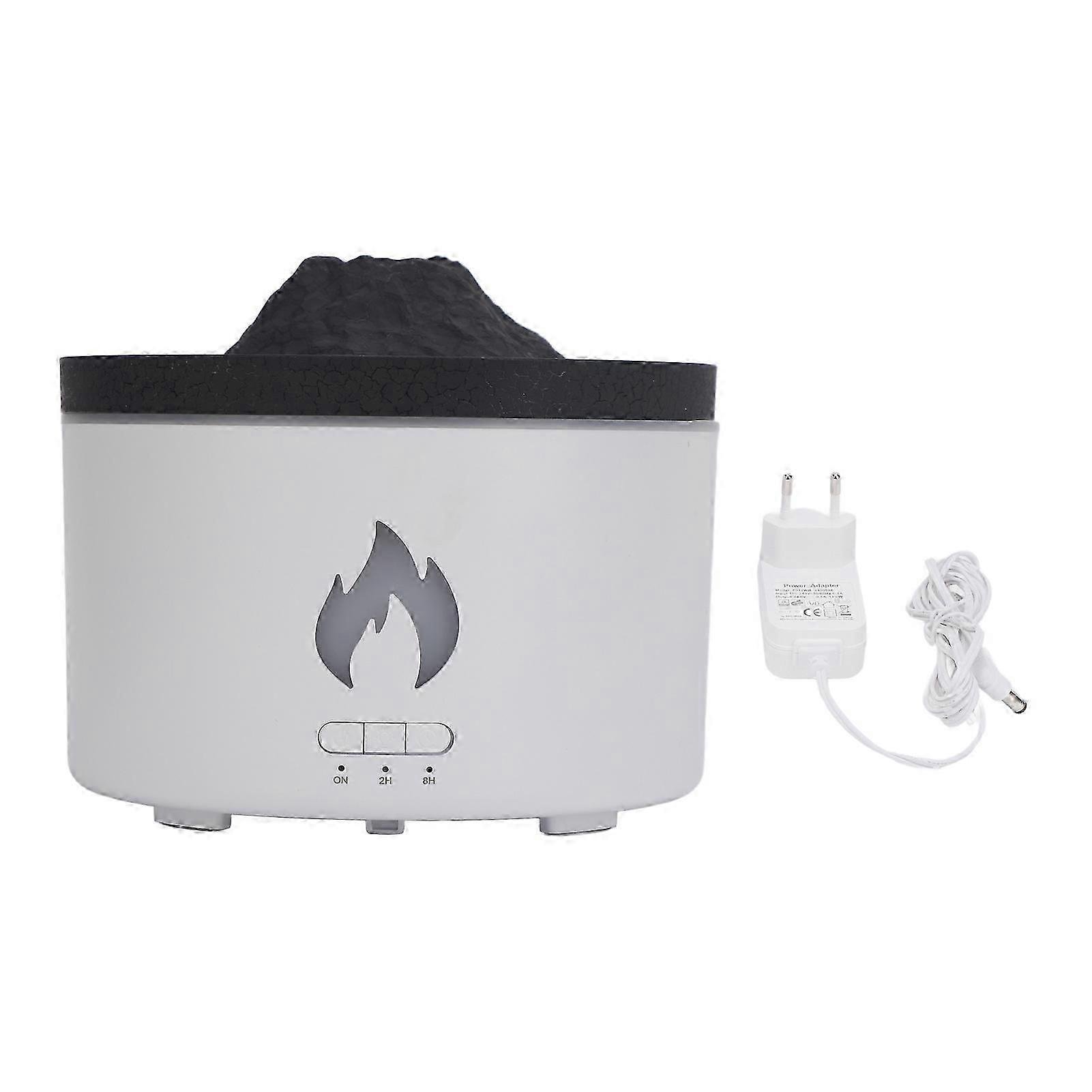 Volcano Aroma Diffuser 700ml White Timer Auto Shut Off 2 Light Modes Volcano Humidifier Diffuser for Desktop Office Bedroom EU Plug 100240V