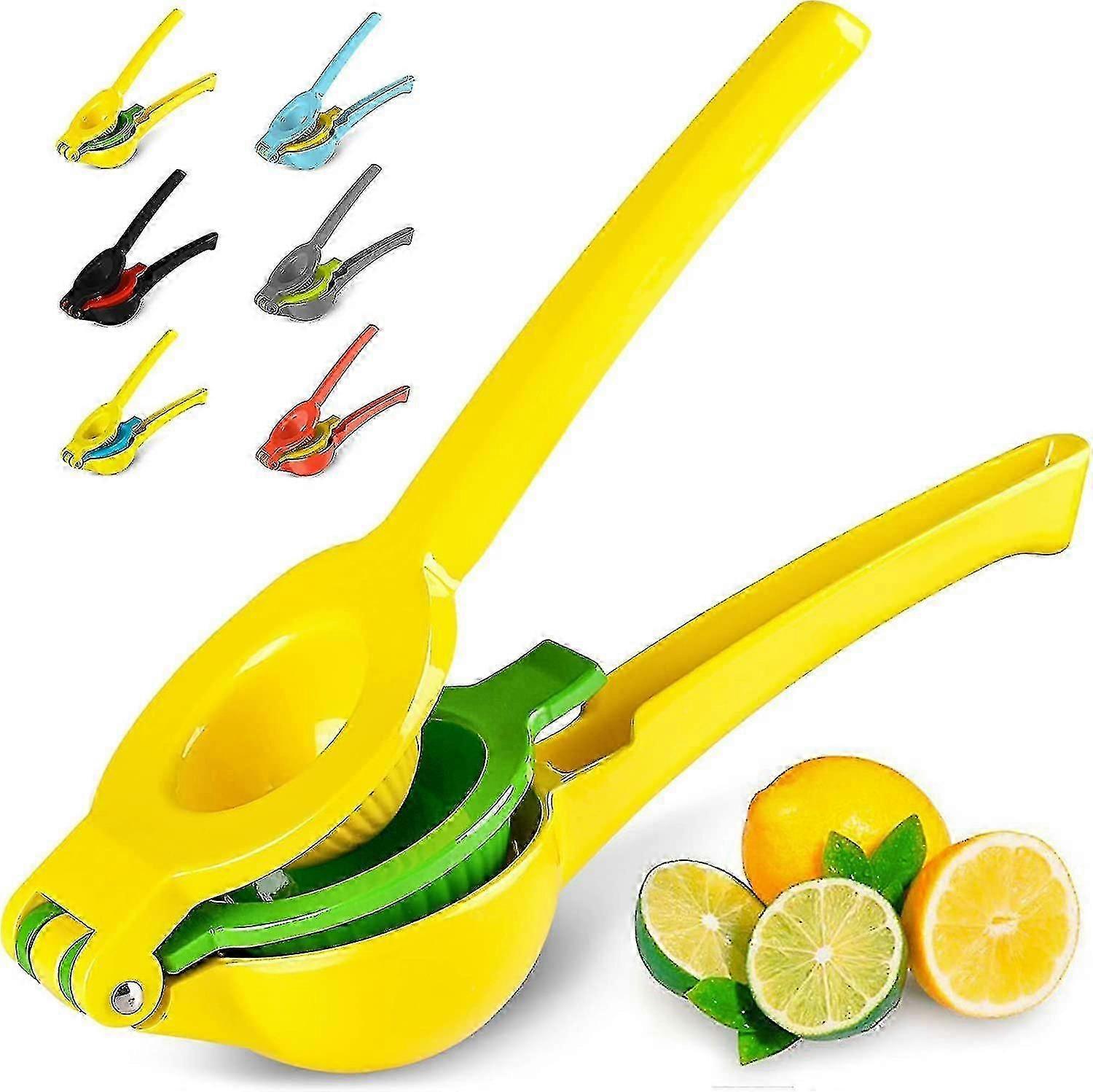 Zulay Metal 2-in-1 Lemon Lime Squeezer - Hand Juicer Lemon Squeezer - Max Extraction Manual Citrus Juicer Wyelv