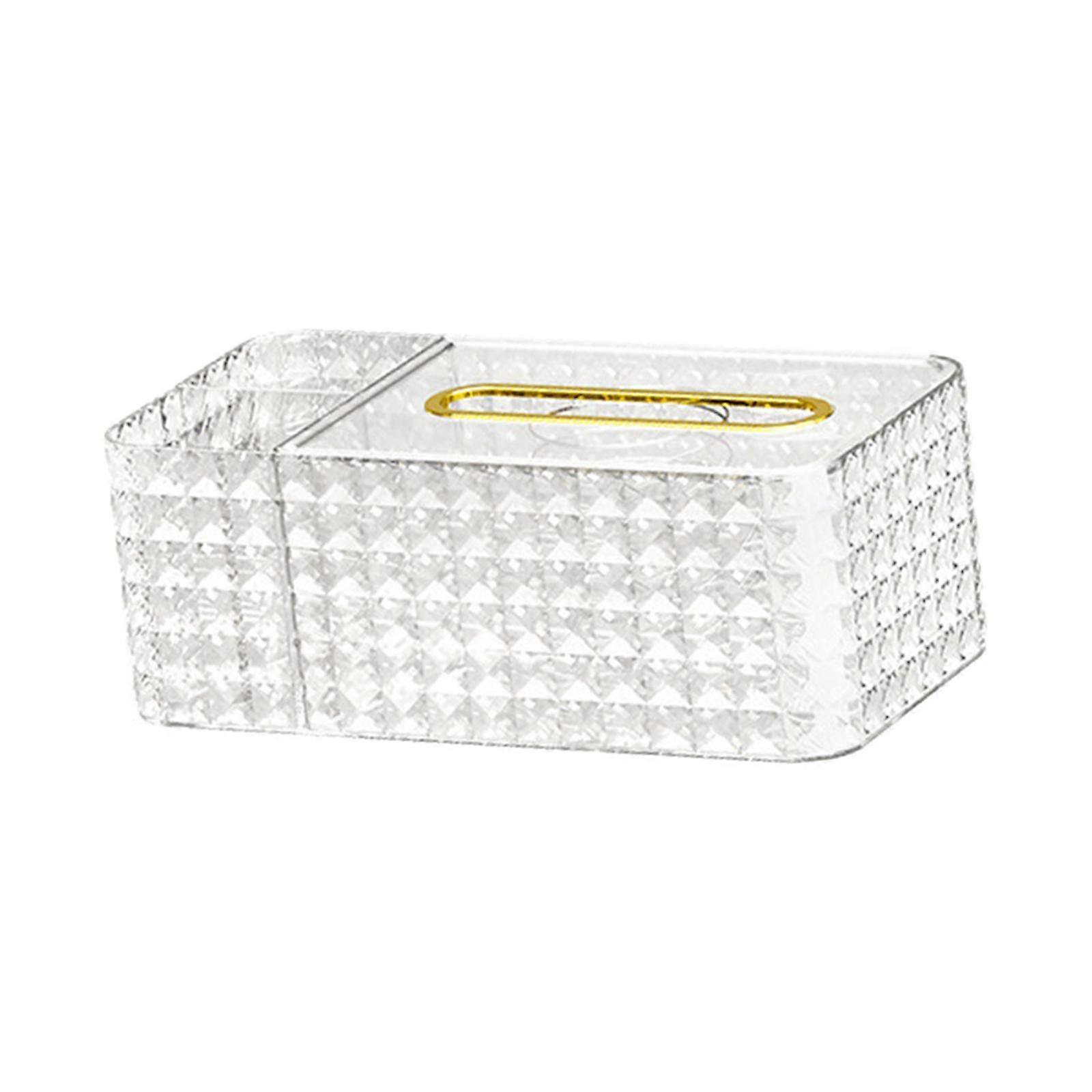 Multipurpose Tissue Box Holder Tissue Case with Lifting Spring for Desktop