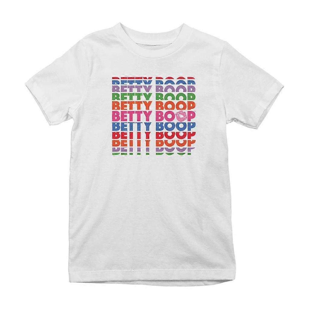 Betty Boop Multicoloured Rainbow Betty Boop Kid's T-Shirt