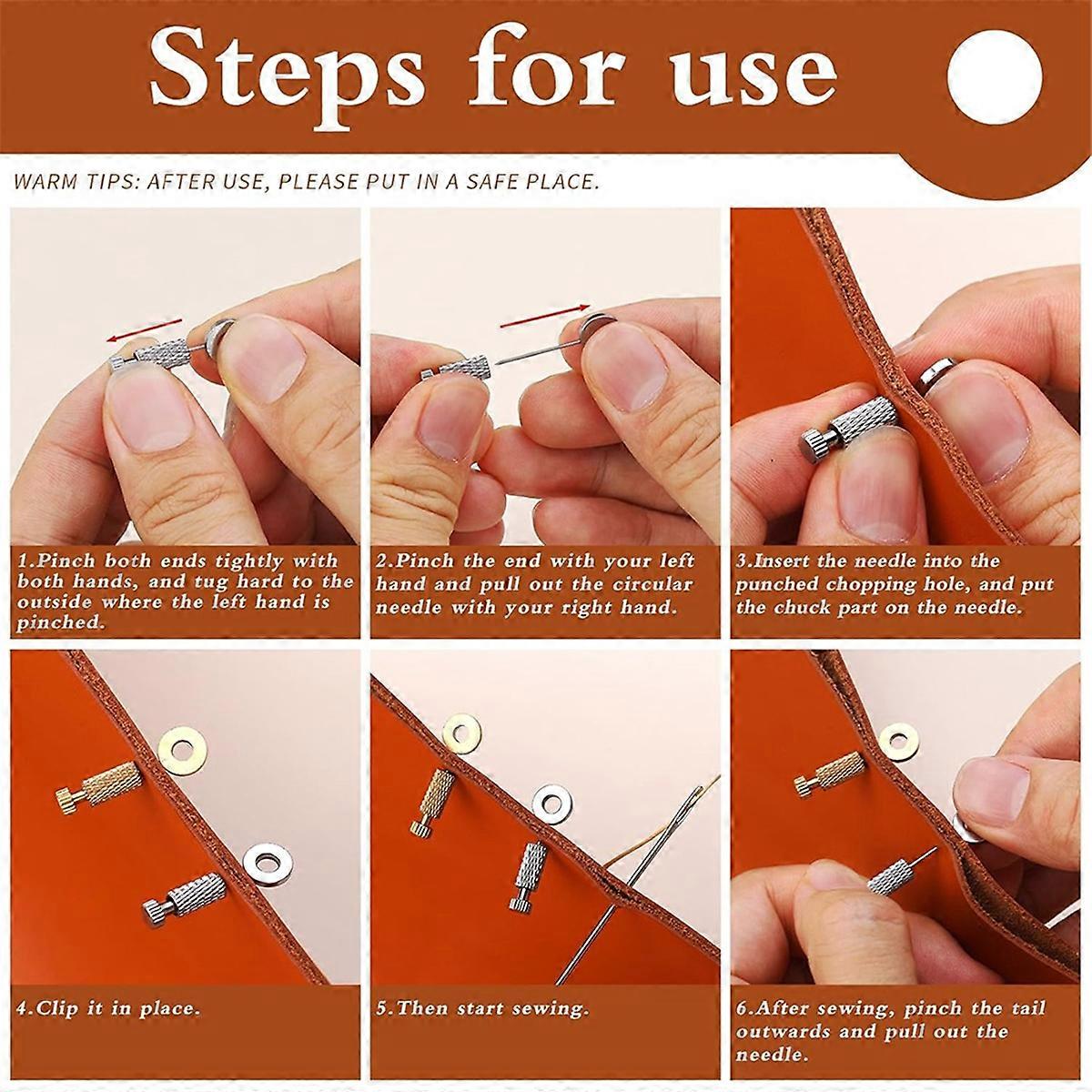 24Pcs 2 Size Suture Positioning Needles, Leather Hand Sewing Position