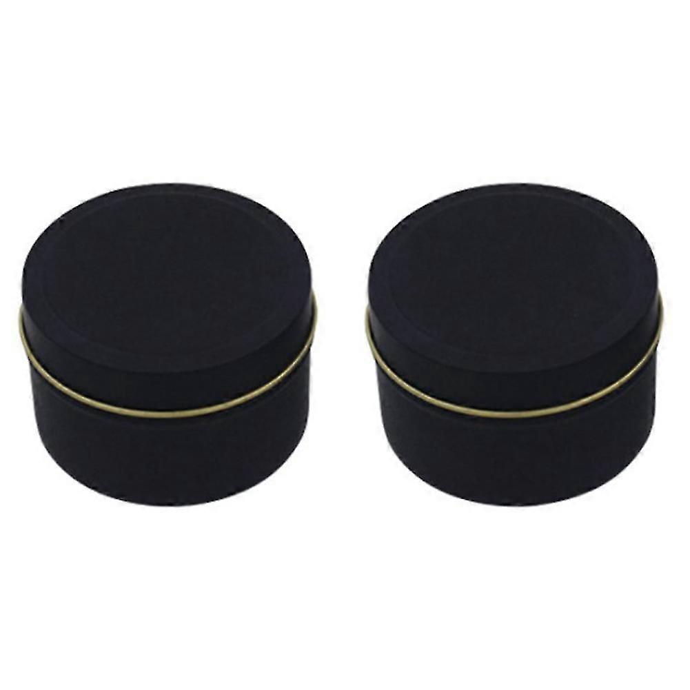 12Pcs Candle Container Round Tin Can 6.5 x 4.5cm Retro Candle Box with Lid,for Travel Storage Campi