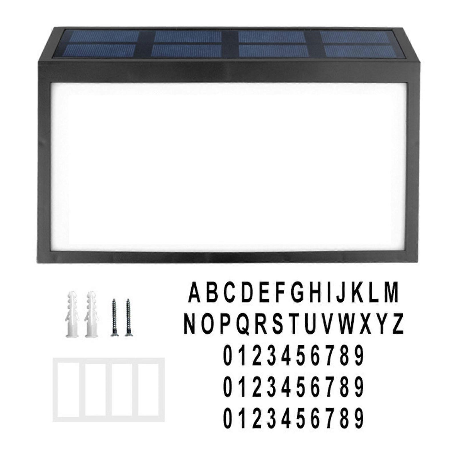 Solar House Number Light Home Number Address Sign Plaque Solar Powered Address Sign Decorative Plaque Wall Light