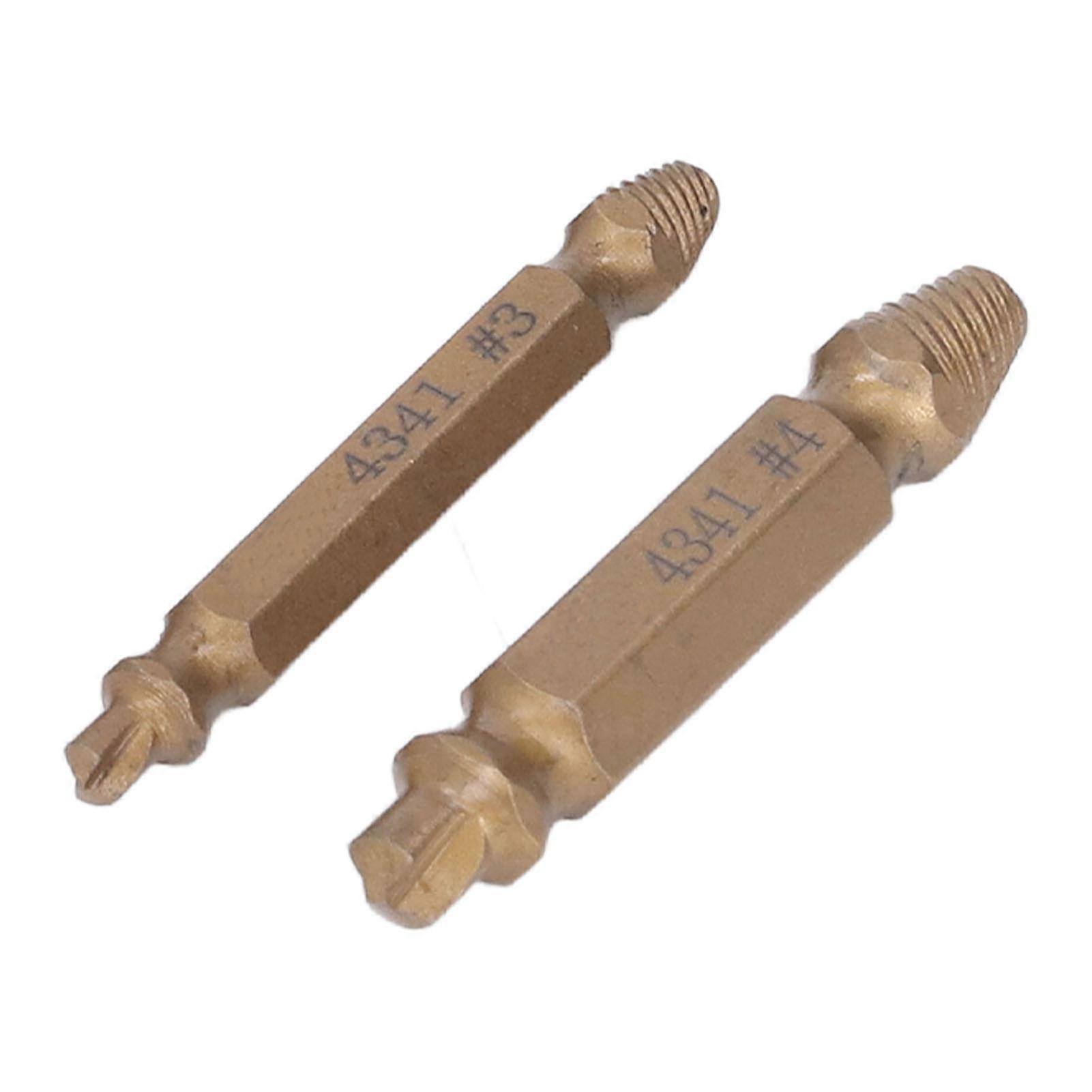 Screw Extractor, 8 Pieces, Broken and Damaged Bolt Extractor, Stripped Screw Removal Tool, Silver and Gold