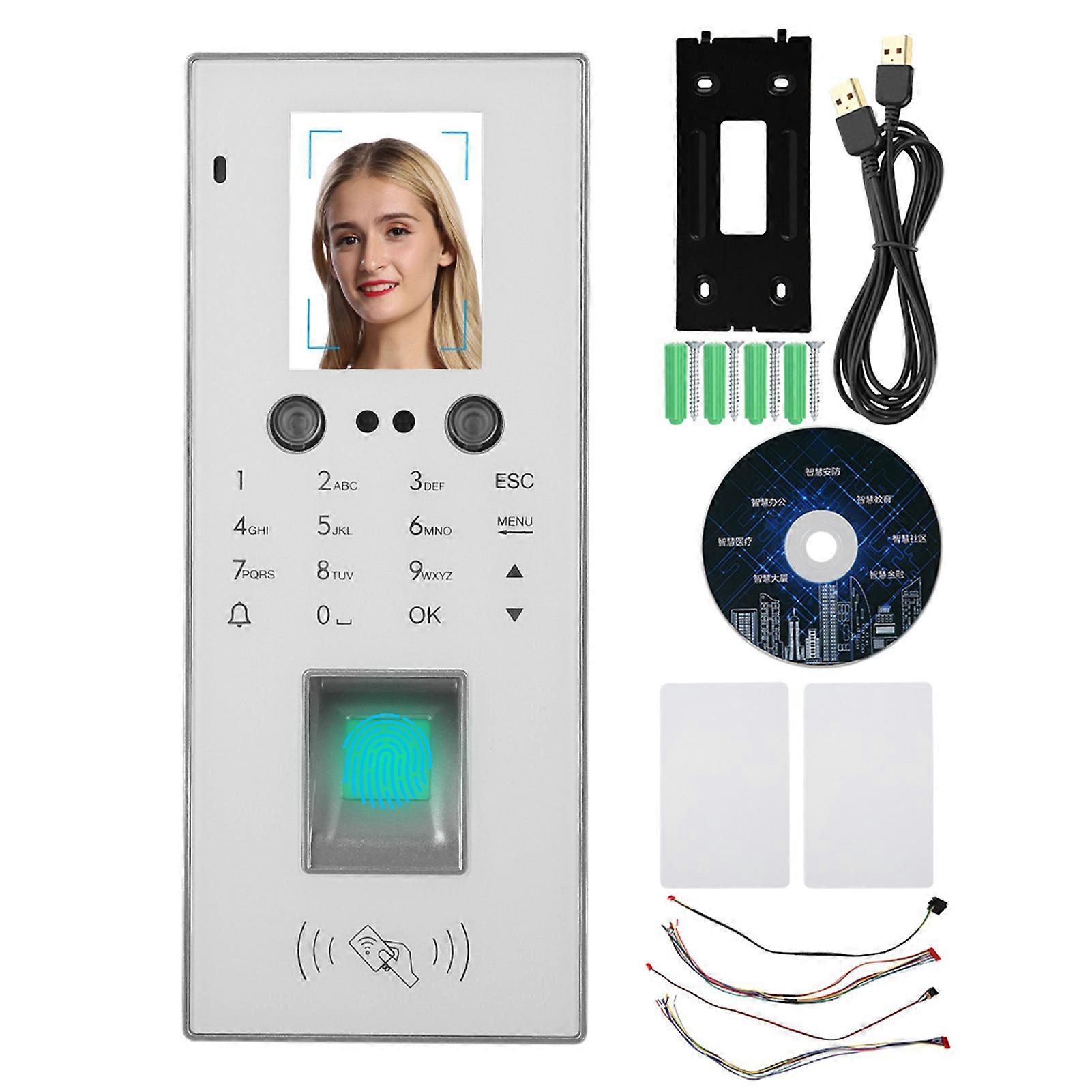 2.8in Color Screen Face&Fingerprint&Password&Card TCP/IP Attendance Access Control White