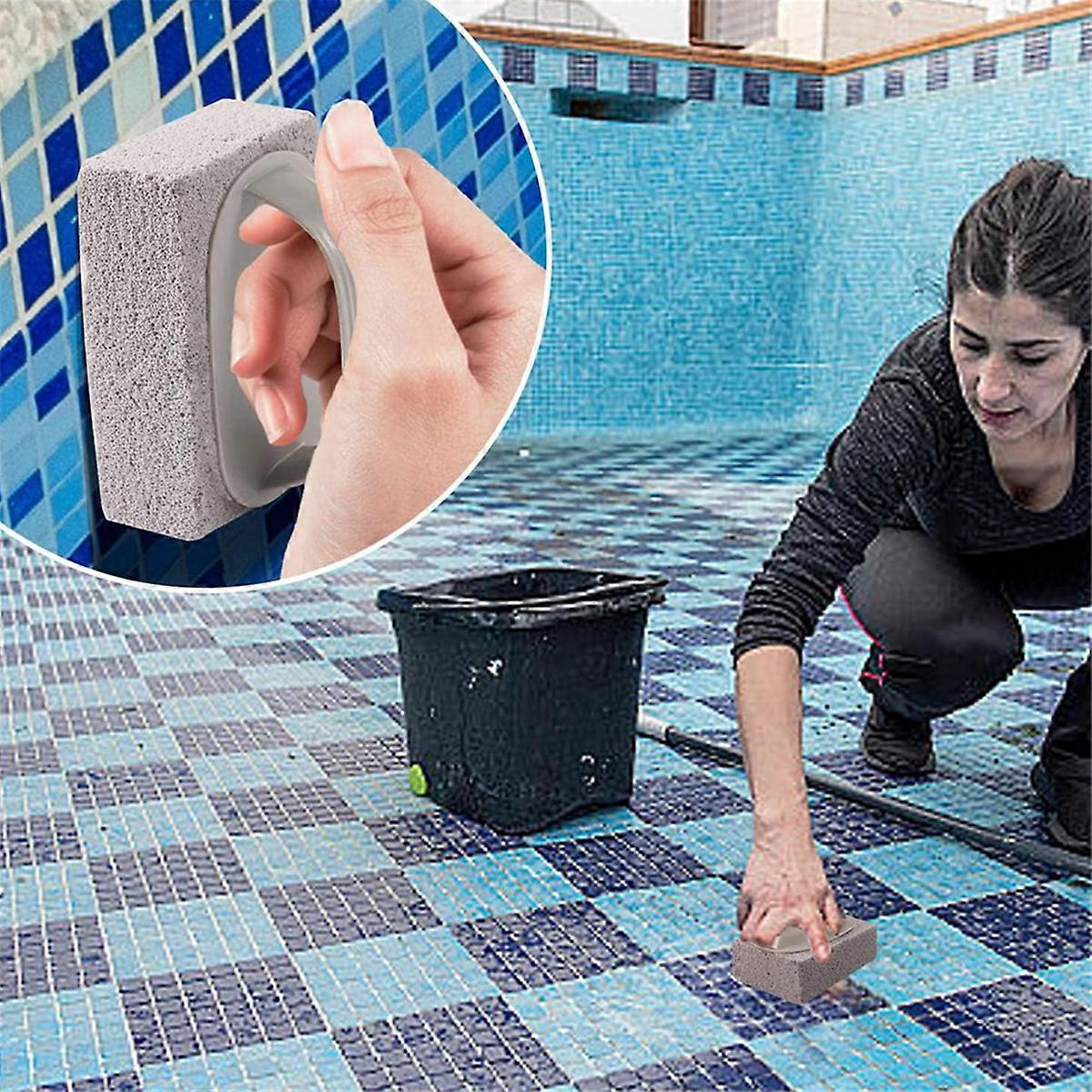 6PCS Pool Clean Block with Handle Swimming Pumice Pool Tile Stone
