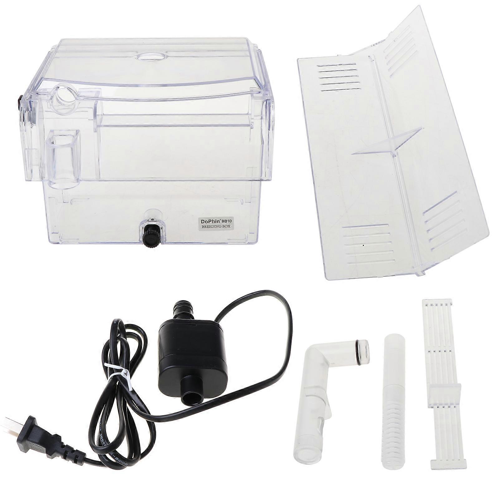 حوض السمك تربية المفرخات البيت واضح الأسماك لخزان حاضنة شفافة مربي العزلة شنقا مربع مضخة