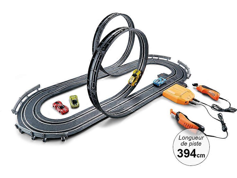 Circuit Double Looping 394cm - Modèle Advance, Noir