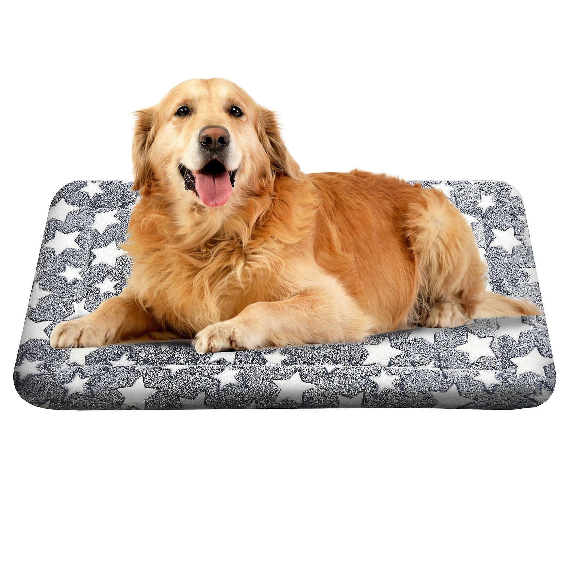 Reversible Soft Dog Bed Mat Sleeping for Kennel Mat Size L(35"23"1.5")