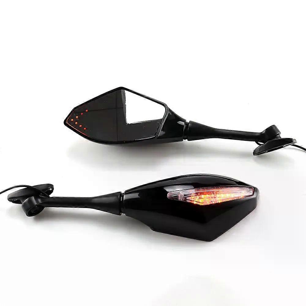 con Racing Rearview Mirrors With Turn Signals LED For Honda CBR125R CBR150R CBR600RR /CBR1000RR 2004-2007