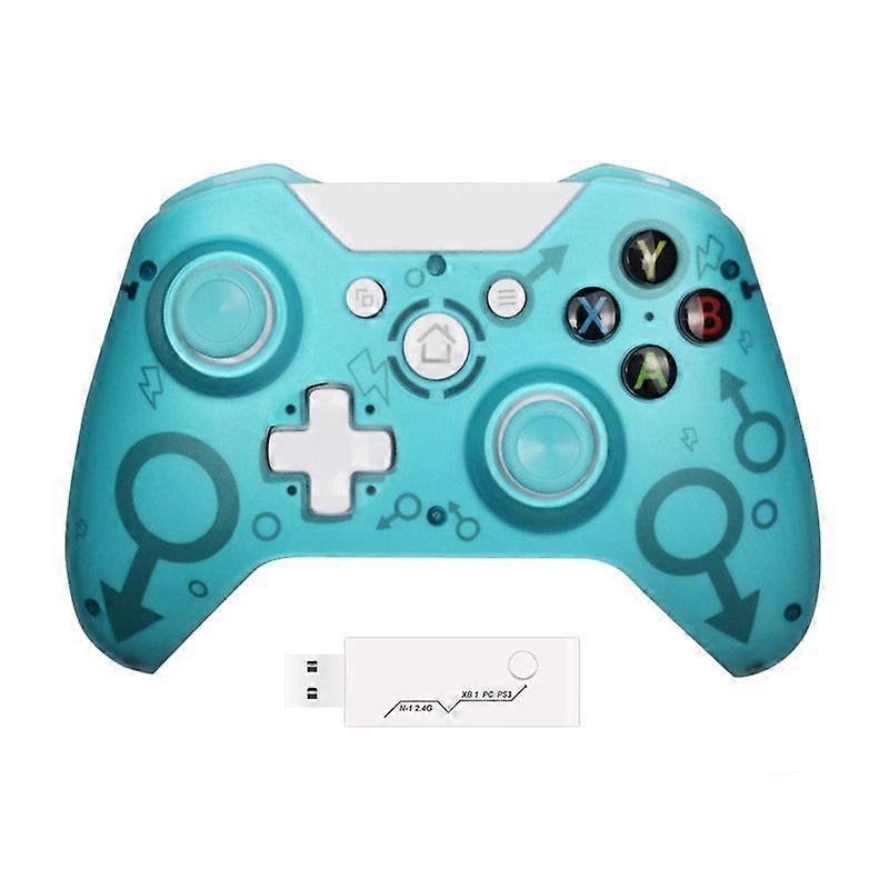 Wireless Controller for Xbox One, No Headset Jack, 2.4GHZ Game Controller Gamepad Compatible with Xbox One S/X PC (Green)