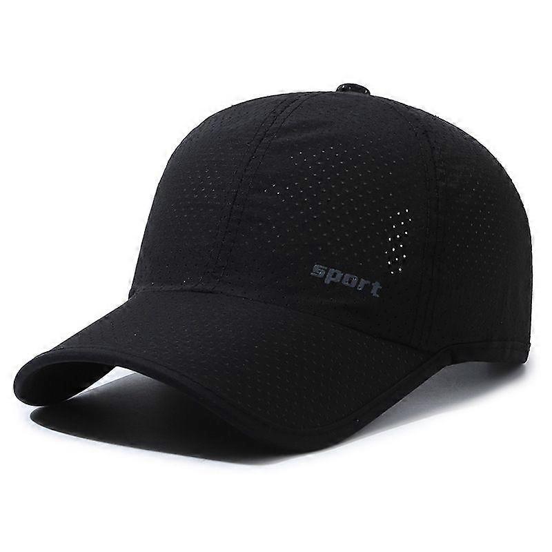 Quick-drying mesh baseball cap for men black
