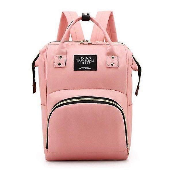 أكياس الحفاض الأنيقة المقاومة للماء حقائب التغيير مع جيوب معزولة للعناية بالطفل ، حقيبة ظهر سفر متعددة الوظائف ، وردي