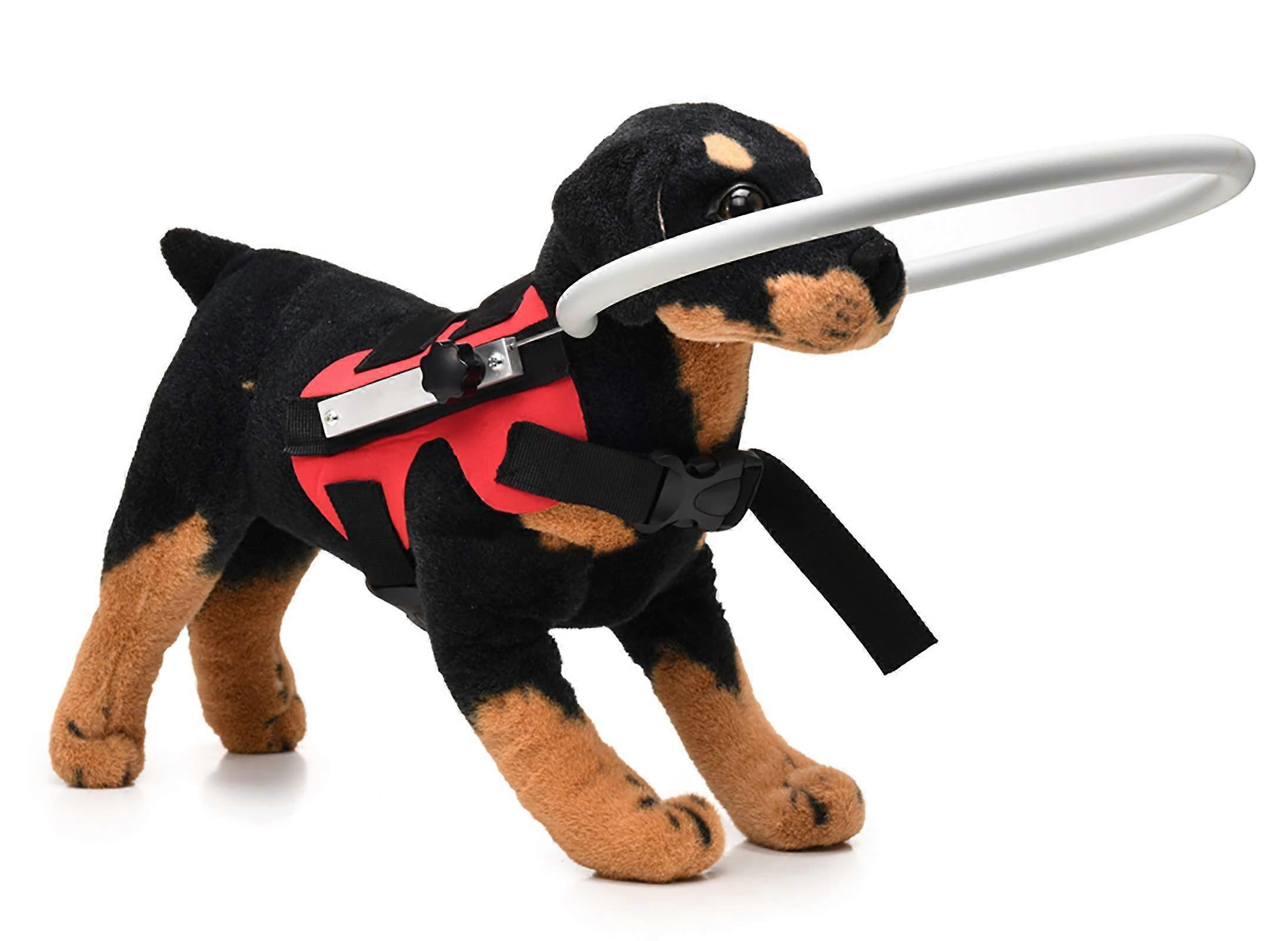 Adjustable Blind Ring for Dogs Cats, Pet Harness Guide Device Red Medium