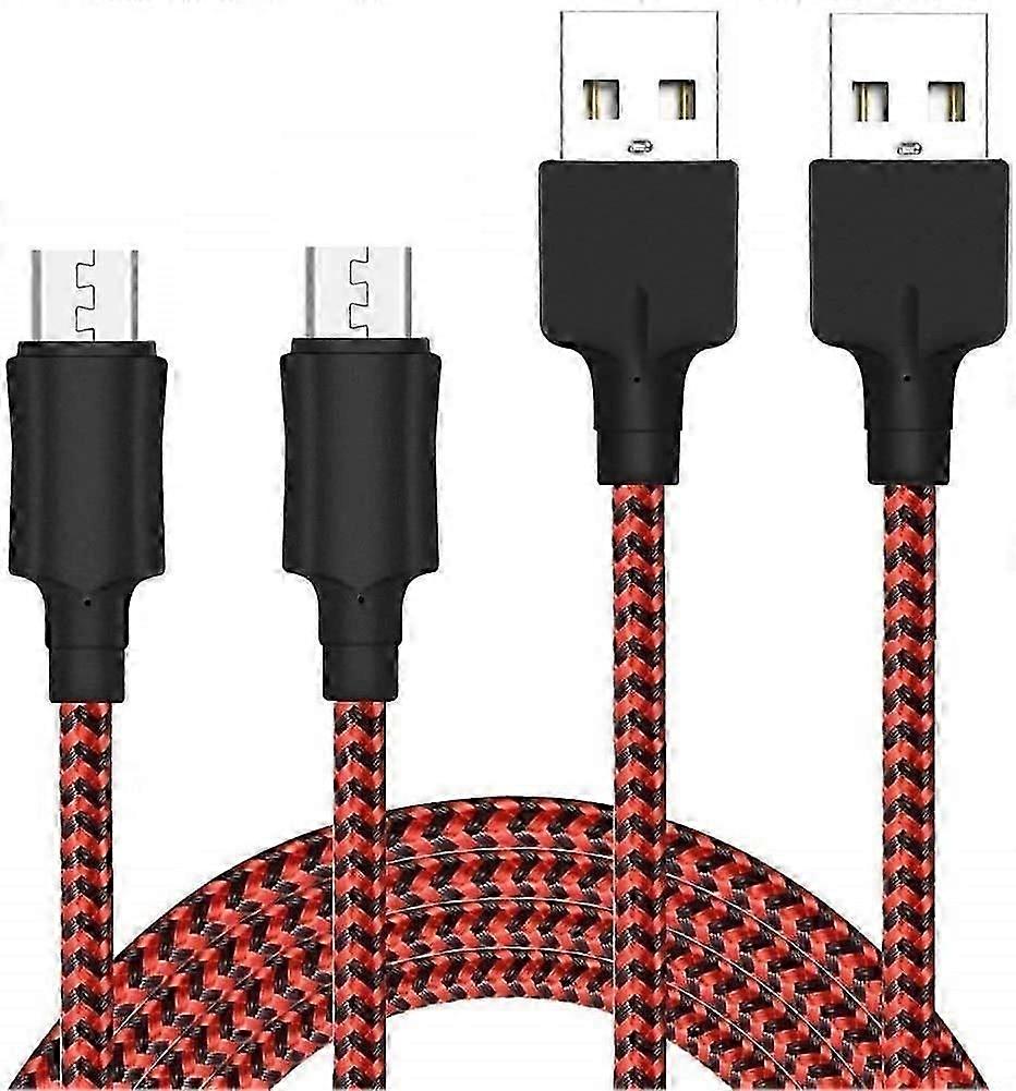 USB-datakabel Android-datakabel 2M 2 Pack nylon gevlochten USB-datakabel