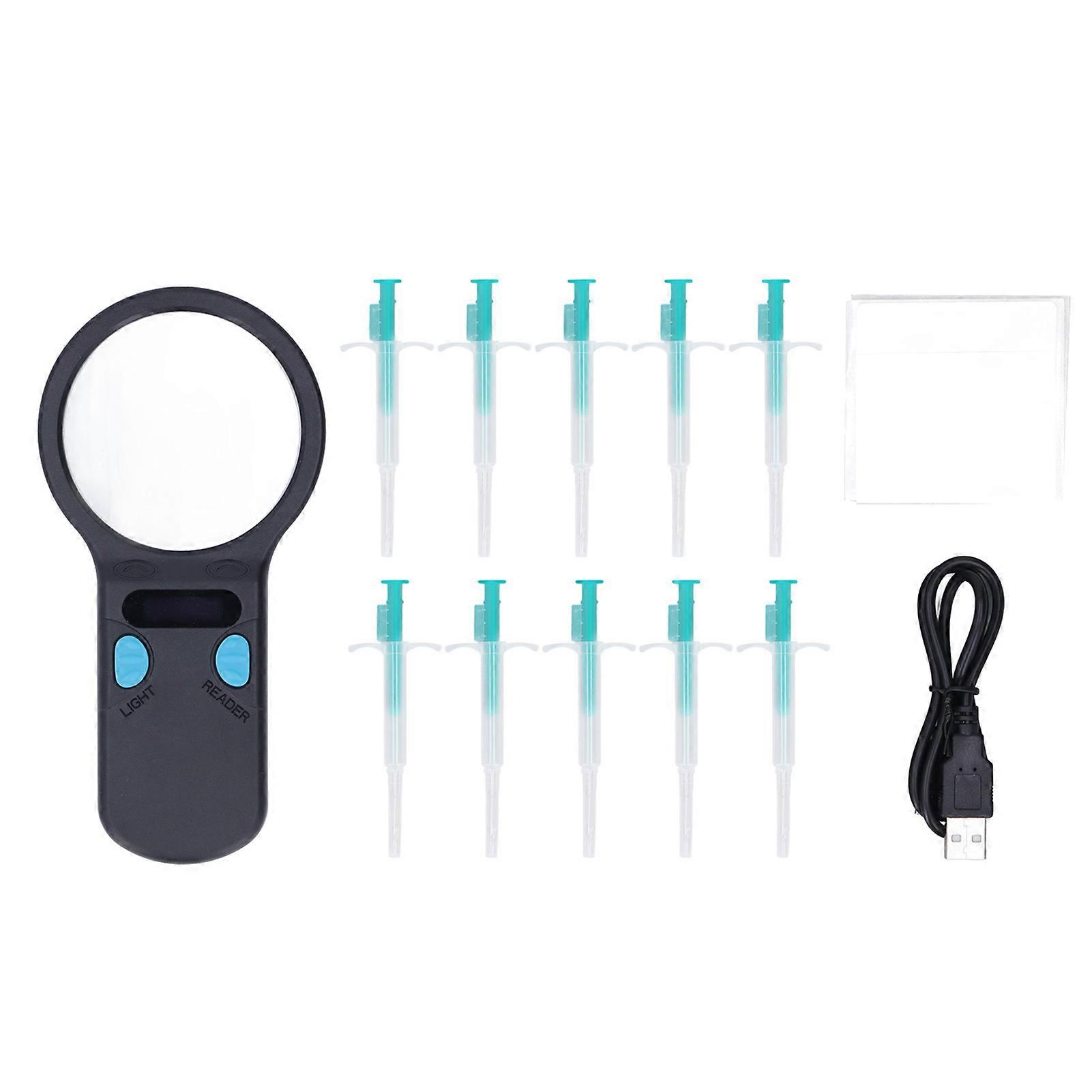 Pet Microchip Scanner Set RFID EMID FDX B(ISO11784/85) Microchip Reader Scanner with ID Chips for Animal Management