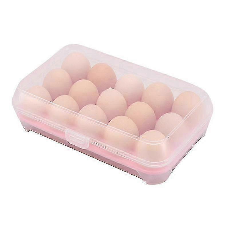 Useful Refrigerator Eggs Storage Box 15 Eggs Holder Food Storage Container Case