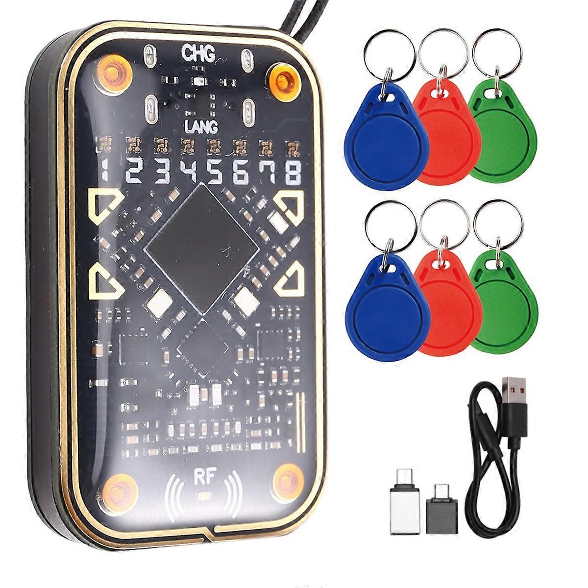 Chameleon Ultra V2.0 RFID Smart Chip Reader Emulator+6xCUID Keychain 125Khz 13.56Mhz Décodage de la carte NF