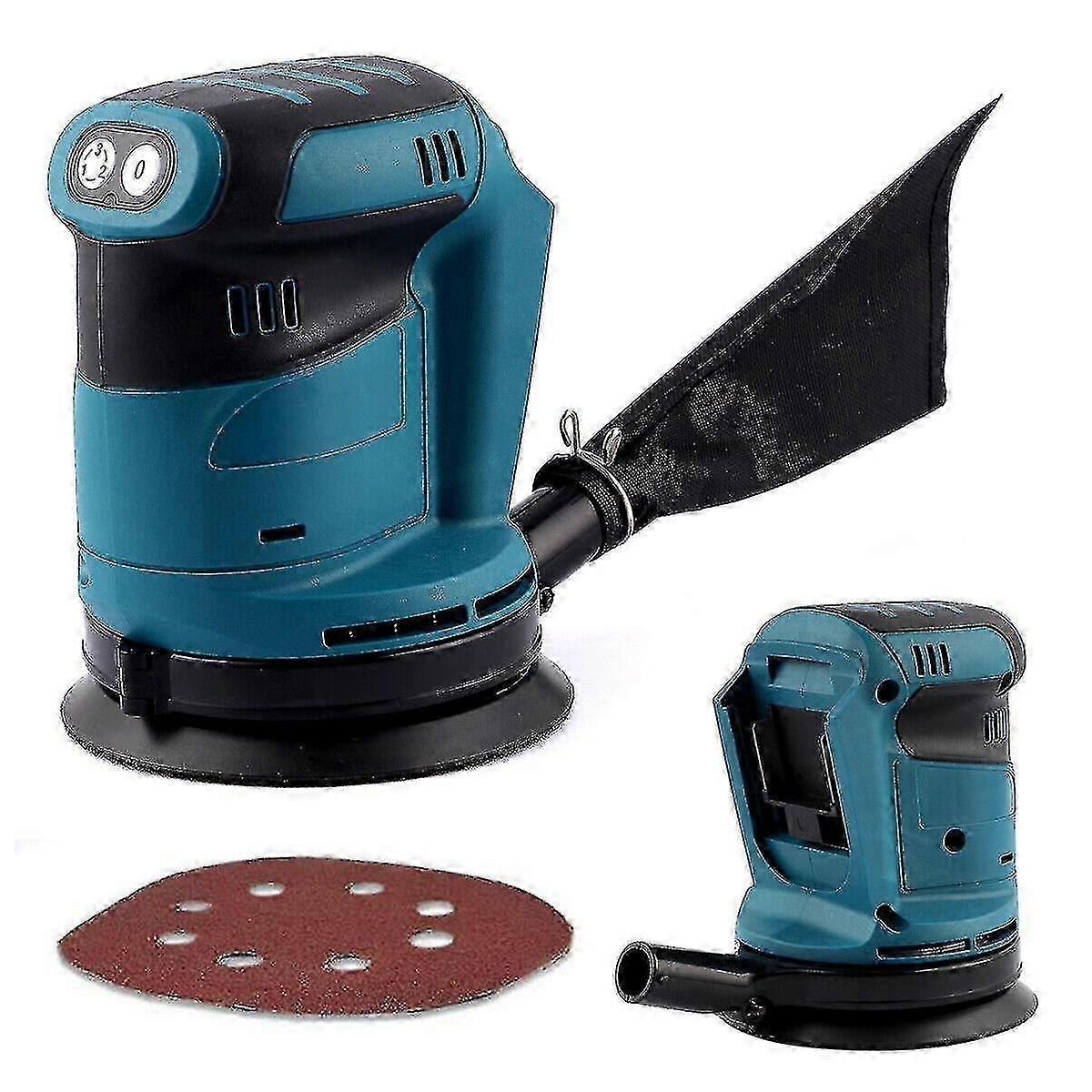 Makita 18V Random Orbit Sander with Hook-and-Loop Discs and Dust Collection Bag