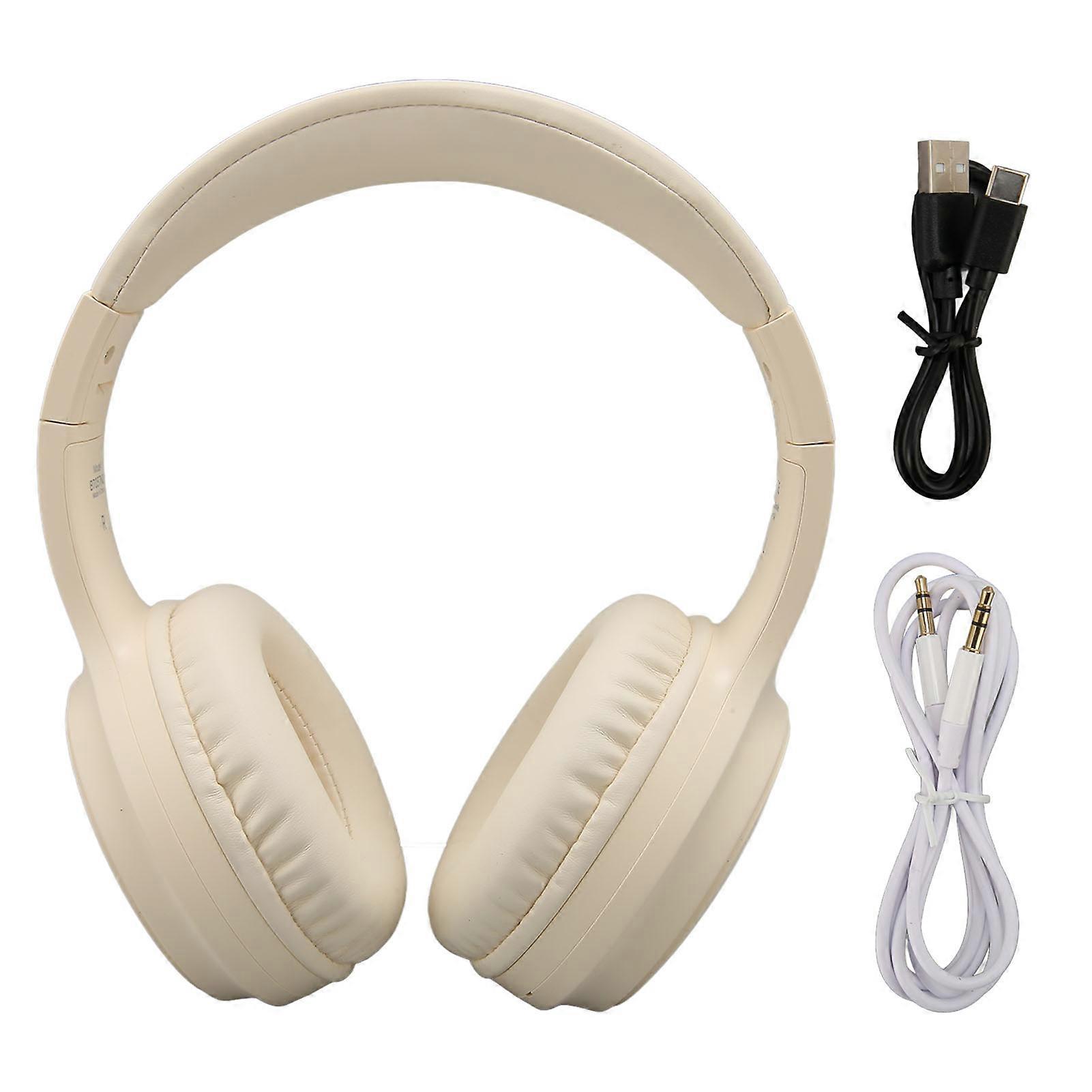 Bluetooth Headphone Active Noise Cancelling Dual Playback Mode Foldable Wireless Headset for Travel Office