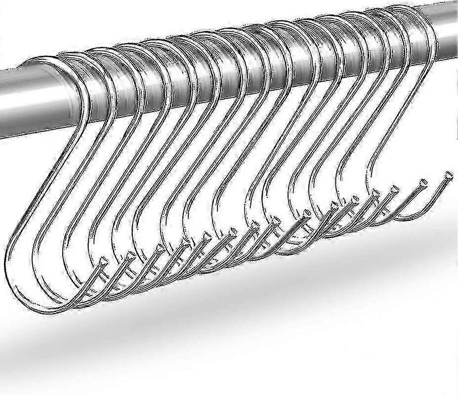 Set Of 15 S Hooks For Hanging, Metal S Shaped Hook Heavy Duty Hanging Hooks For Pots, Pans 2659 Walkbee Walkbee 2892 B