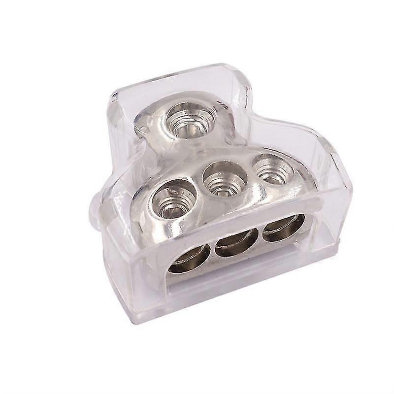 Power Distribution Block, 1x0ga In 3x4ga Out, 3 Way Power Distribution Block For Car Audio Stereo Amp Distribution Connecting Block For Audio Splitter