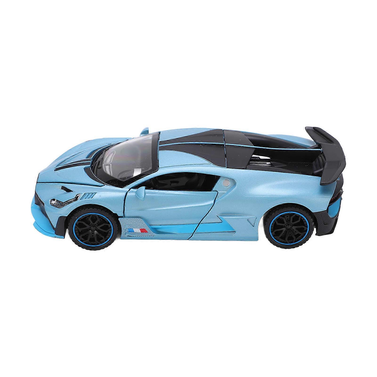 Blue 1:32 Scale Alloy Model Car with Sound, Light, and Pull-Back Action