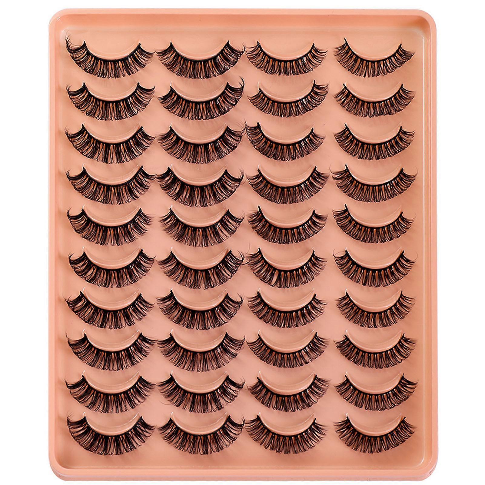 Fluffy False Eyelashes 3D Curl False Eyelashes Wispy Lashes