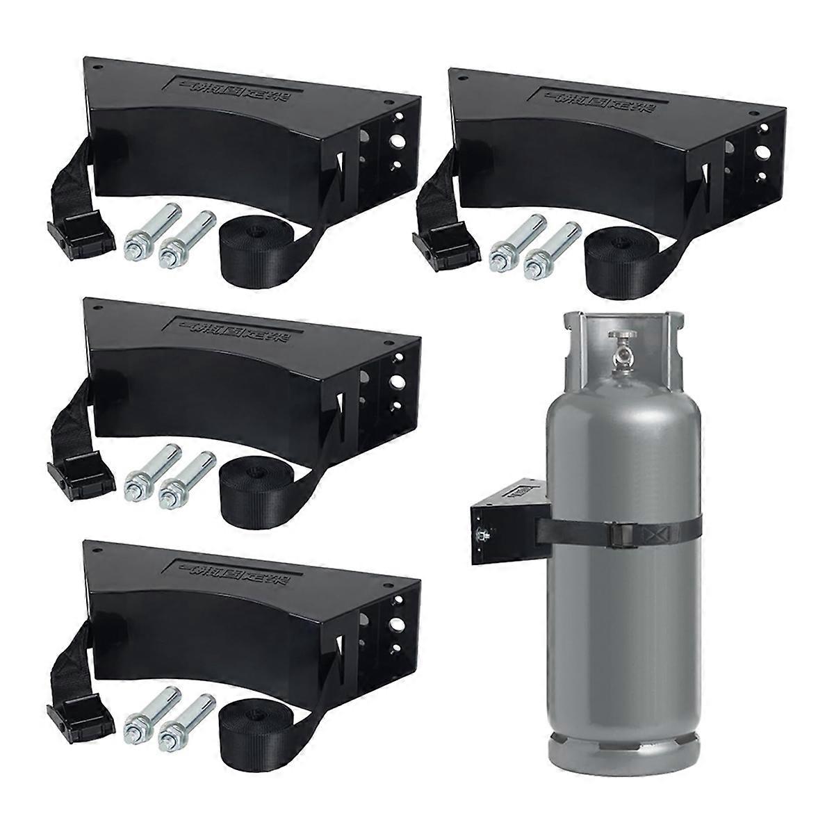 4 Piece Propane Tank Holder, Cylinder Holder, Propane Tank Holder,A