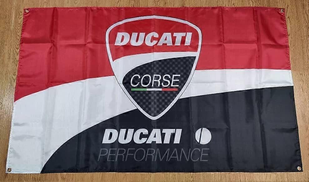 Banner Ducati Garage Σημαία Ft Πινακίδα Μοτοσικλέτας Cm Wall 90 150 Cave Man Show Worksh QQT210
