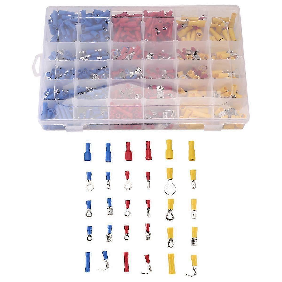 720Pcs Cable Lugs Assortment Kit Cable Connectors Crimp Terminals Set