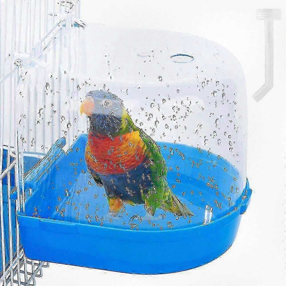 Parakeet and Caged Bird Bathing Tub Shower Box with Bird Bath Box for Small Birds and Parrots