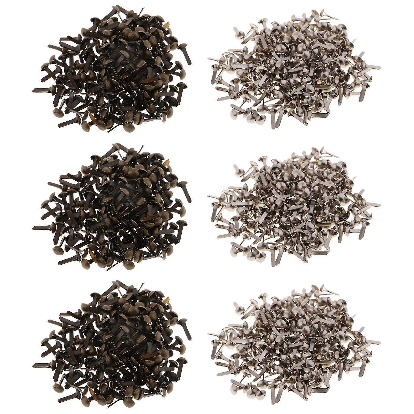 1200Pcs χρυσός εξωραϊσμός εγγράφου Brads μετάλλων για την κάρτα DIY