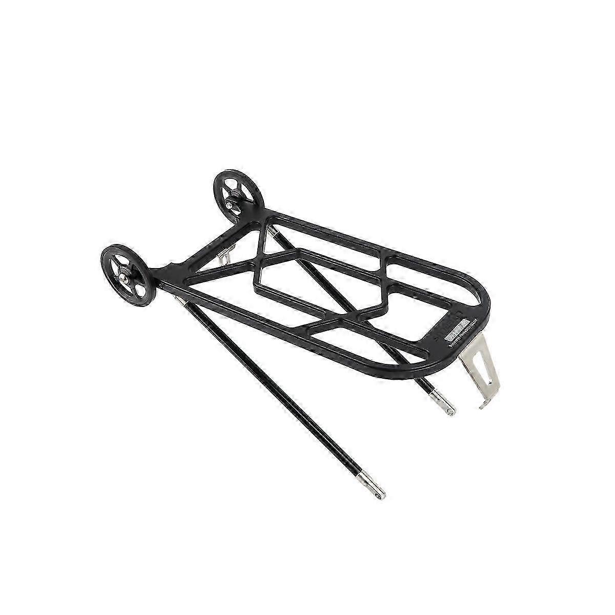 for Folding Bicycle Rear Shelf Aluminum Alloy with Easy Wheel Folding Bicycle Rear Rack,