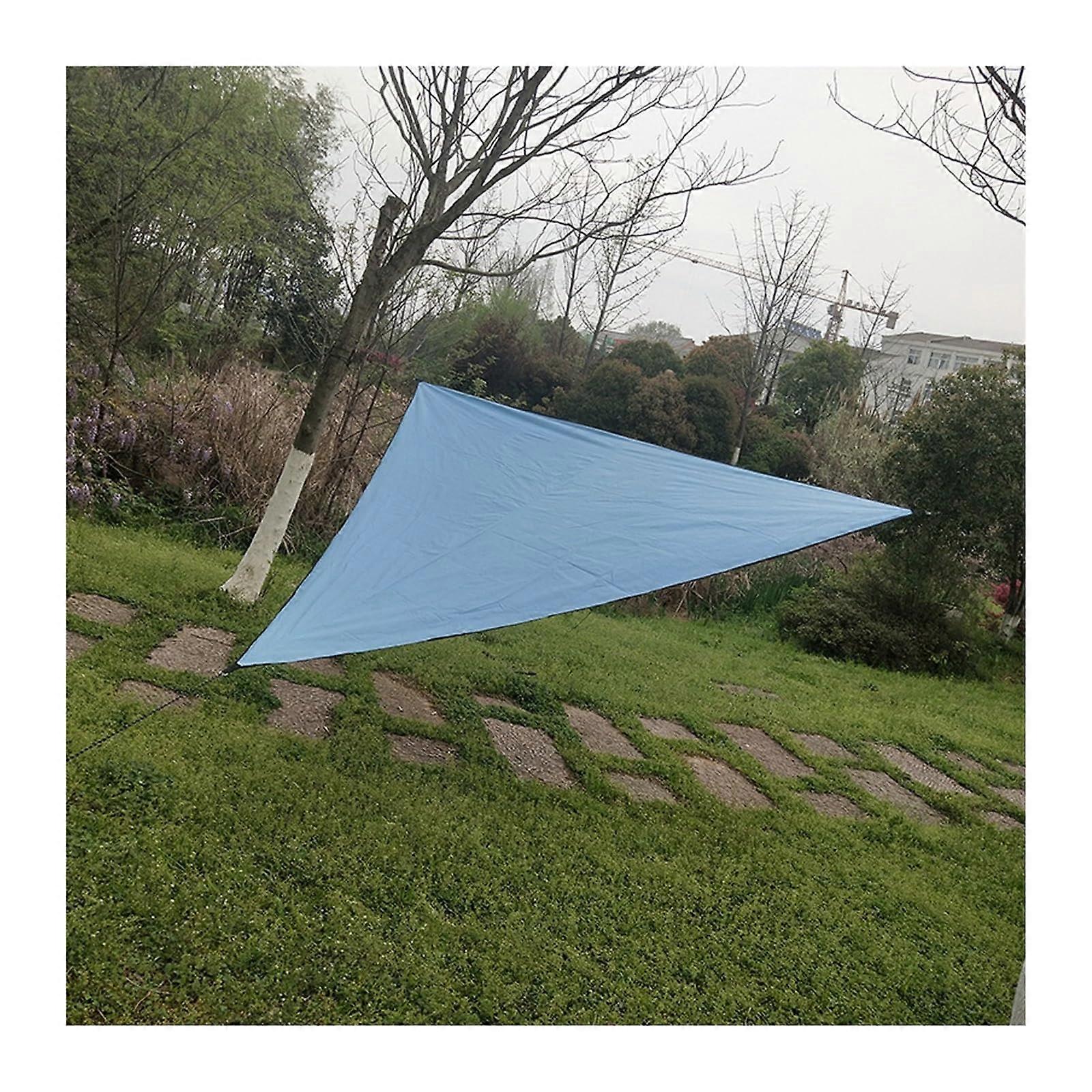 Sun sail Triangular with Dring, Shade net for outdoor (Blue, 157157157in)
