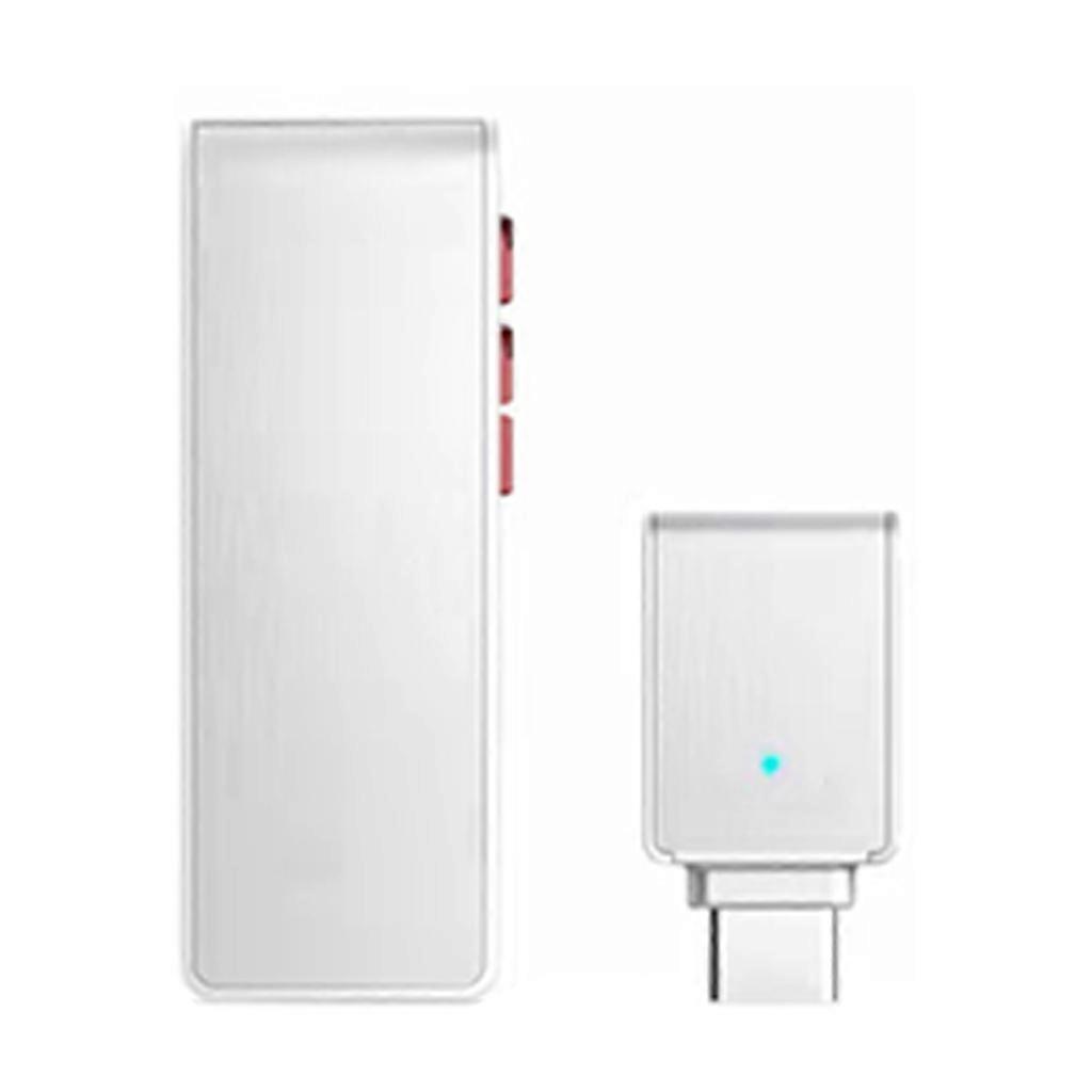 Lavalier Microphones System Rechargeable Transmitter Receiver for YouTube Teaching Tools Transmitter Fine Handworks white