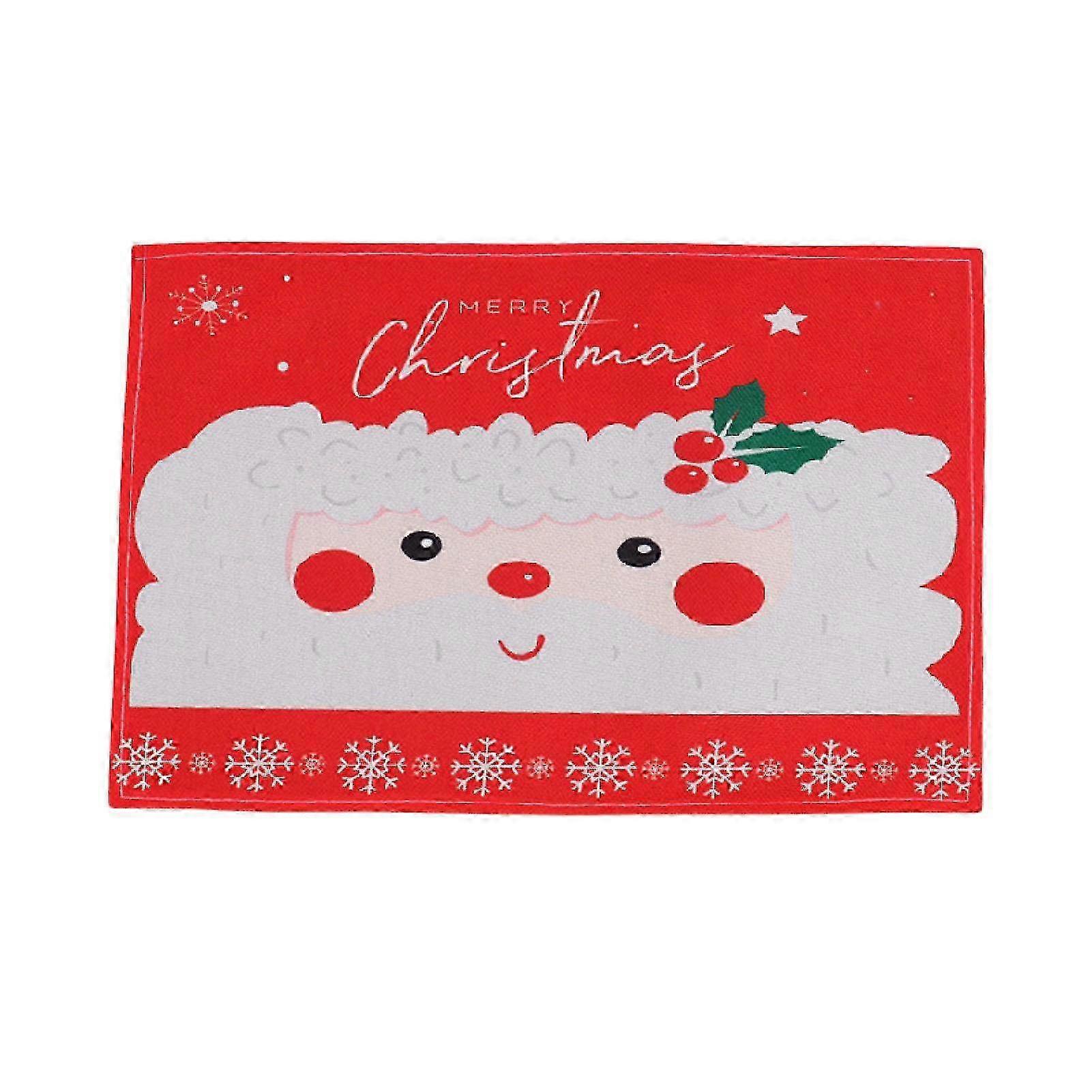 2025 Santa Pattern Tableware Mat