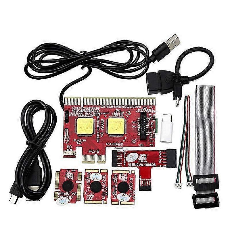 V8 Multifunction Laptop and Desktop PC Universal Post Diagnostic Test Card Debug Support PCI,PCI-E,L